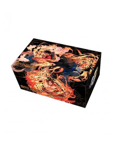 Pack tapete y caja de mazo Ace/Sabo/Luffy - Cartas One Piece Card Game