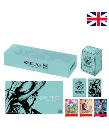Pack Tapete y caja de mazo ONE PIECE CARD GAME Japanese 1st Anniversary Set Inglés - One Piece Card Game