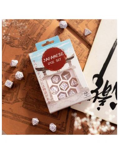Dados Japoneses Blue Star Lotus (7 unidades) - Q Workshop