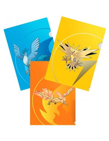 Pack 3 Carpetas de torneo de Pokémon Zapdos, Moltres y Articuno - Ultra Pro