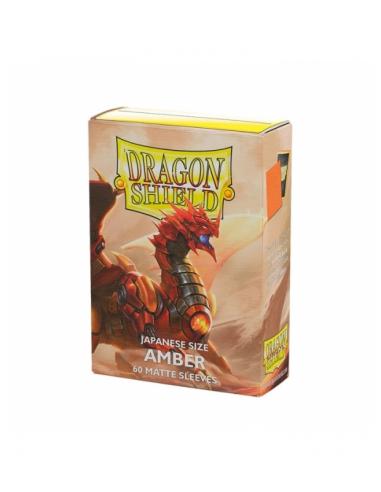 Fundas Small Matte Naranja Amber (60 unidades) - Dragon Shield