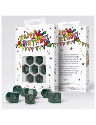 Dados Happy Birthday Balloons (7 unidades) - Q Workshop