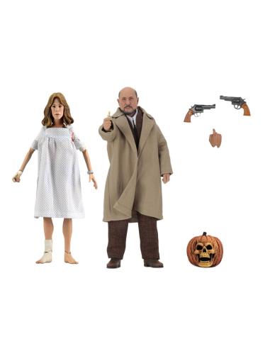 NECA Halloween 2: Sanguinario Pack de 2 Figuras Retro Doctor Loomis & Laurie Strode 20 cm