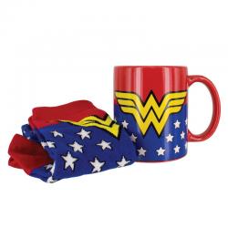 Taza desayuno + calcetines Wonder Woman DC Comics
