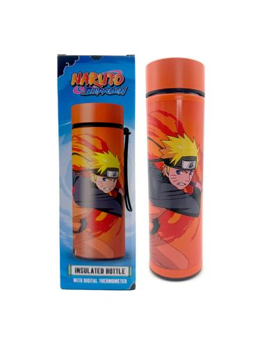 PUCKATOR Botella acero inoxidable termo Naruto Shippuden termometro 450ml