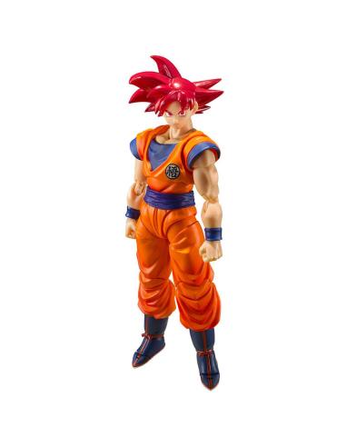 TAMASHII NATIONS Figura S.H. figuarts Super Saiyan God Son Goku Saiyan God of Virtue Dragon Ball Super 14cm