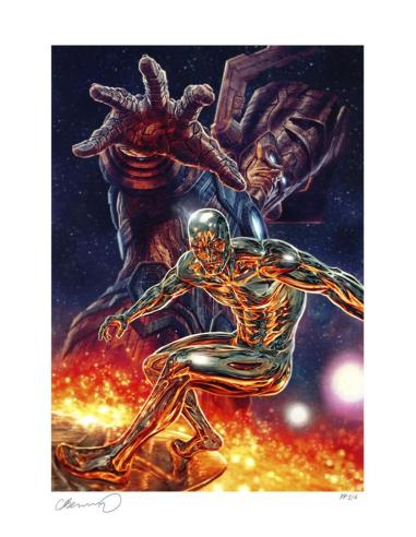 Sideshow Collectibles Marvel Litografia Galactus and the Silver Surfer 61 x 41 cm - sin marco