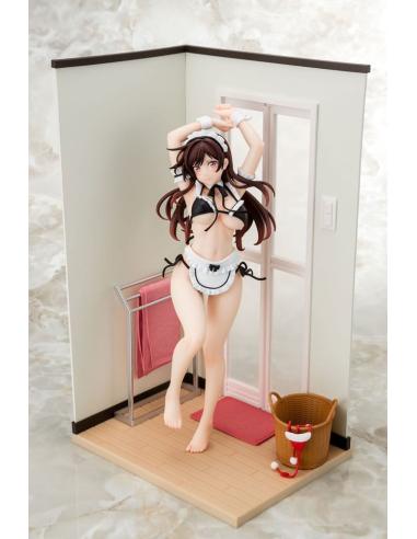 Hakoiri Musume Inc. Rent-A-Girlfriend Estatua PVC 1/6 Chizuru Mizuhara Maid Bikini ni Okigae 30 cm