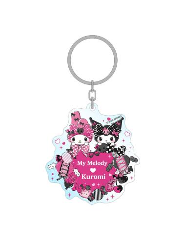 Sakami Merchandise Sanrio Llavero Pink Black Party Series My Melody & Kuromi 7 cm