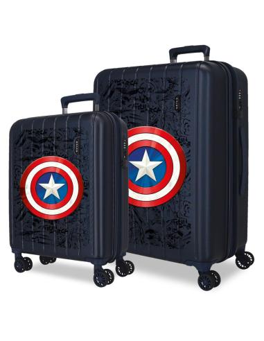JOUMMA BAGS Set 2 maletas trolley ABS Hero Capitan America Marvel 55/65cm