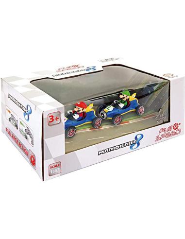 CARRERA Set 2 coches Pull Speed Mario + Luigi Mario Kart 8